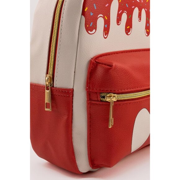Disney Mickey Mouse Mini Backpack 10-inch PU Leather Daypack for Women Men